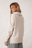 Isabella Half Zip Sweat, ALMOND - alternate image 3