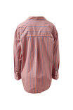 Peta Oversized Shirt, PINK CLAY STRIPE - alternate image 3