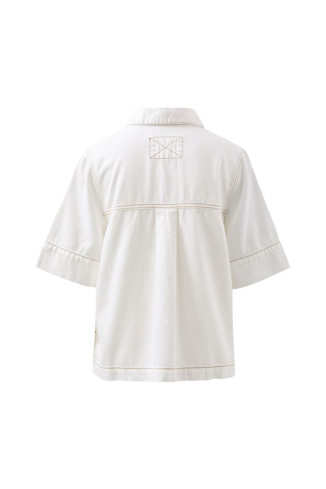 Noa Short Sleeve Shirt, FRESH ECRU