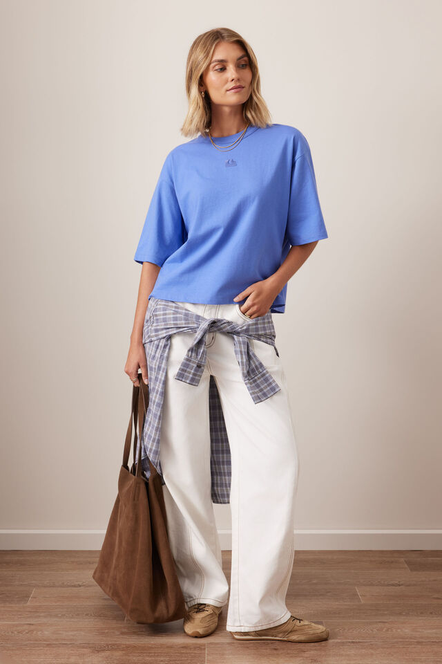 Phoebe Premium Tee, VINTAGE BLUE