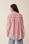 Classic Shirt, WASHED PINK AND CHILLI STRIPE - alternate image 3