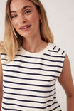 Sporty Terry Top, NEW NAVY STRIPE - alternate image 5
