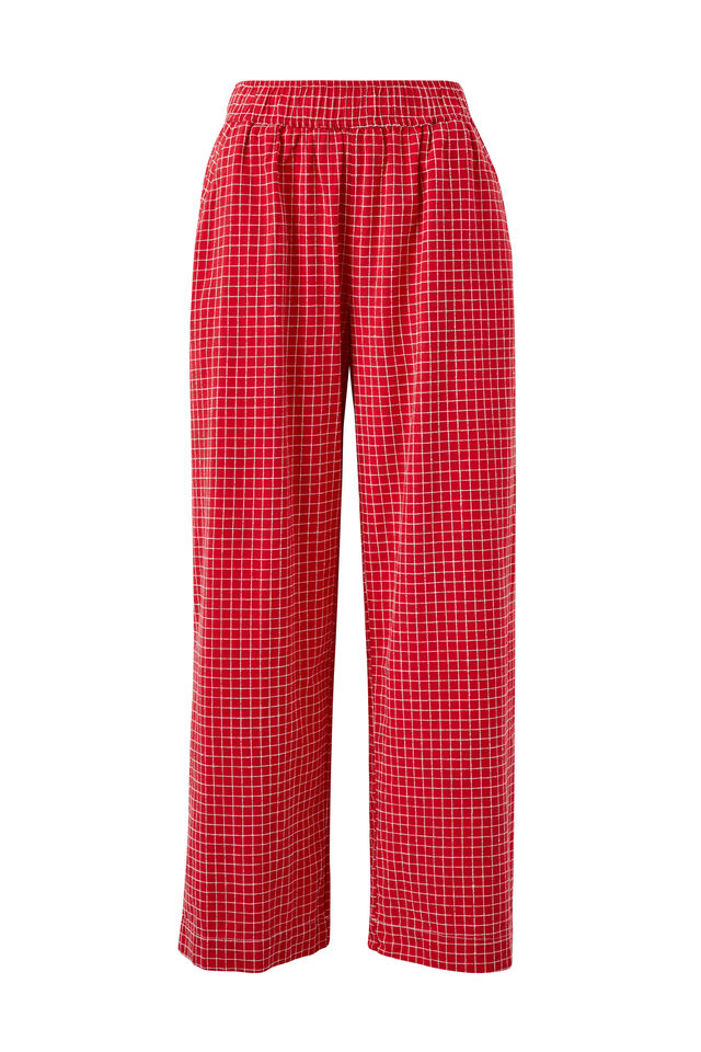 The Lounge Pant, RED WHITE CHECK