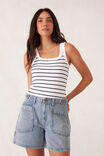 Relaxed Front Pocket Tab Short, VINTAGE BLUE - alternate image 5