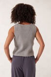 Rib Knit Vest, GREY MARLE - alternate image 3