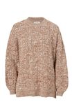 Cable Split Hem Crew, GINGER TWIST - alternate image 2