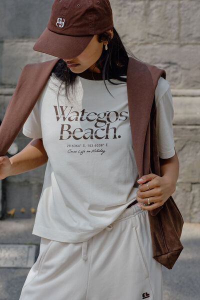 Stevie Slouchy Tee, BUFF/WATEGOS BEACH