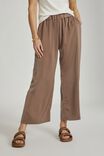 Satin Wide Leg Pant With Recycled Fibres, TAUPE - alternate image 2
