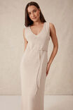 Sleeveless Beach Knit Midi Dress, STRING - alternate image 6