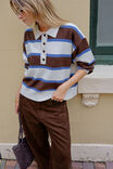 Jessa Rugby Knit, CHOCOLATE STRIPE - alternate image 4