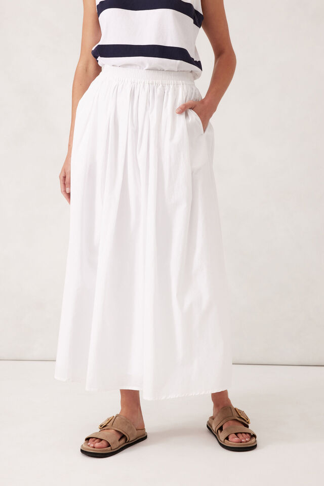 Florence Maxi Skirt, WHITE