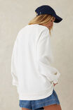 Isla Oversized Slouchy Crew, WARM WHITE LOGO - alternate image 4