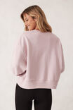 Cropped Slouchy Crew, BLUSH EMBROIDERY LOGO - alternate image 3