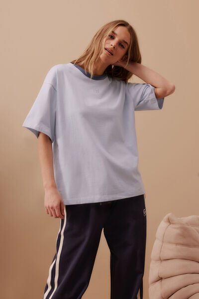 Ringer Tee, CHALK BLUE/MOONLIGHT