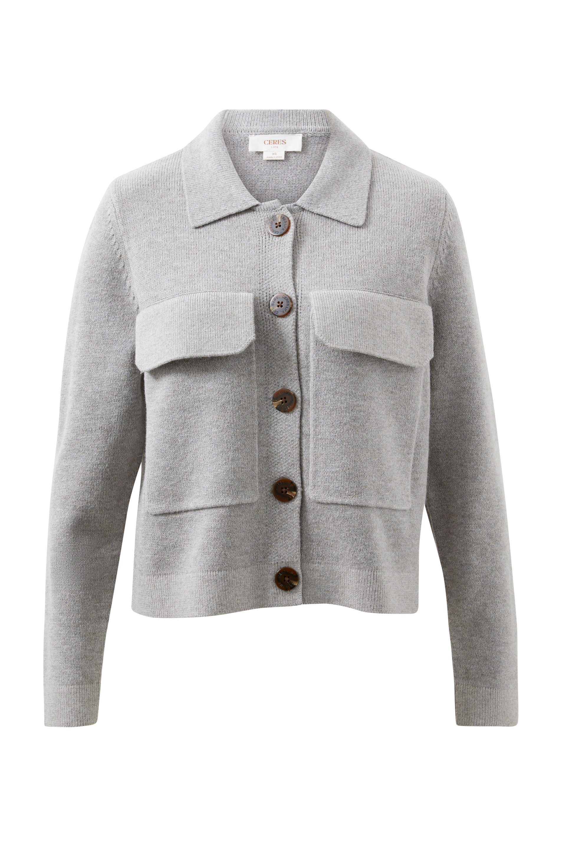 Soft Knit Collared Cardi