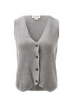Rib Knit Vest, GREY MARLE - alternate image 2