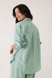 Peta Oversized Shirt, KELLY GREEN WHITE STRIPE - alternate image 3