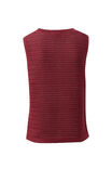 Maddy Mesh Knit Tank, MULBERRY - example image 3