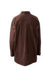 Peta Oversized Shirt, CHOCOLATE - example image 3