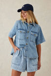 Relaxed Everyday Short, VINTAGE BLUE DENIM - alternate image 5