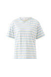 Stevie Slouchy Tee, POWDER BLUE/SUNNY YELLOW STRIPE - example image 2