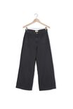 Wide Leg Pant With Patch Pockets In Rescue, BLACK