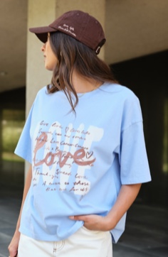 Love Tee Blue