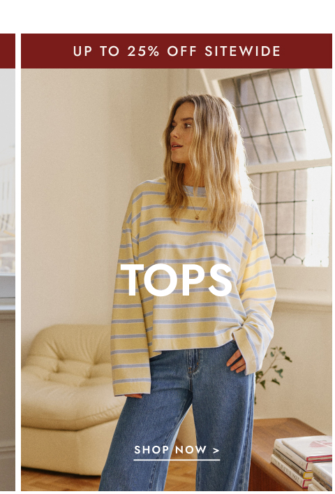 Click to shop tops now.