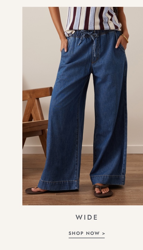 Shop wide leg jeans. Click to shop.