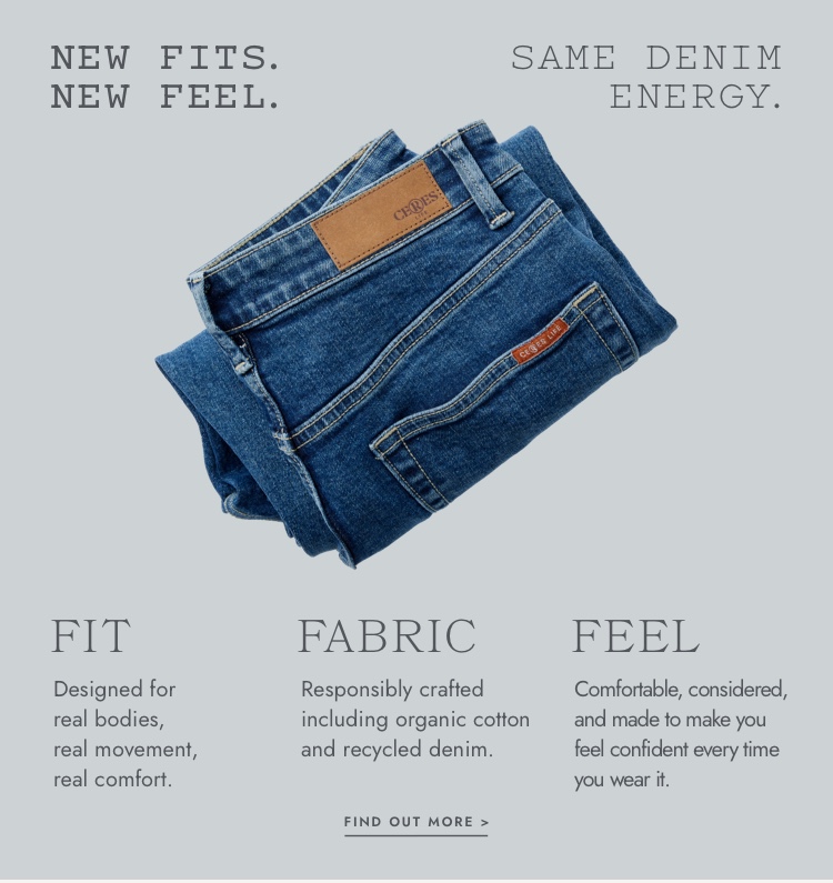 Denim, perfected. Click to shop.