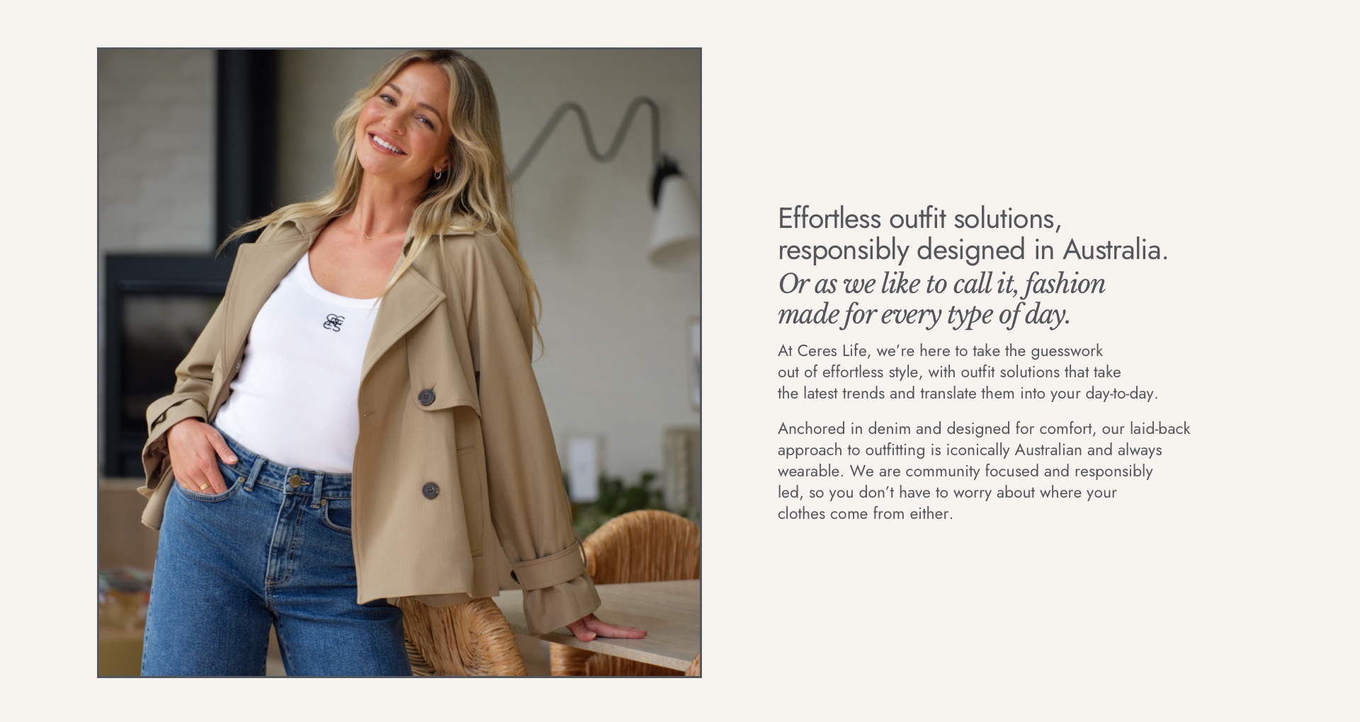 Effortless outfit solutions, responsibly designed in Australia.