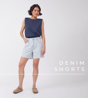 Denim Shorts. Click to shop.