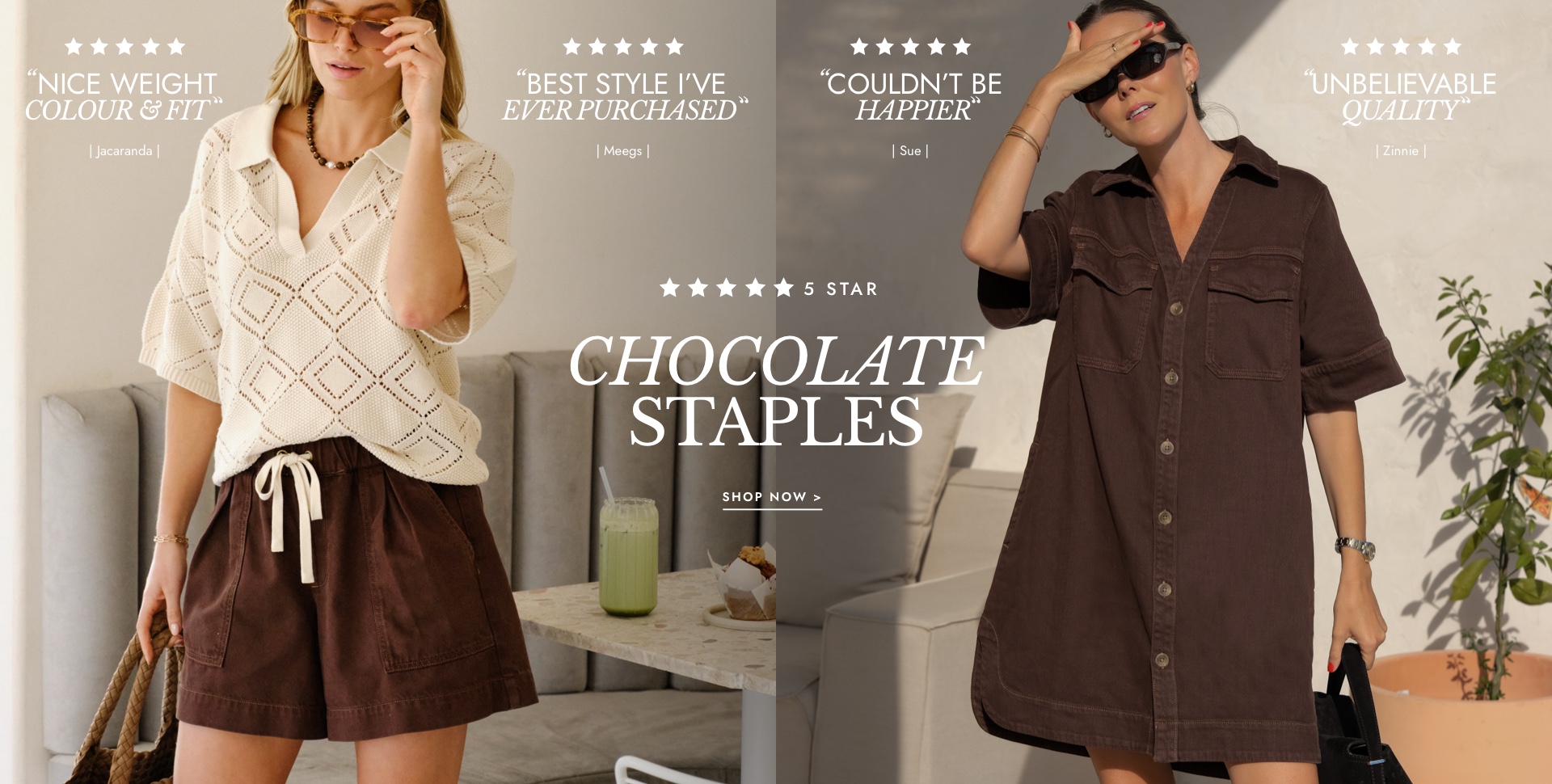 New In Chocolate. Click to shop.