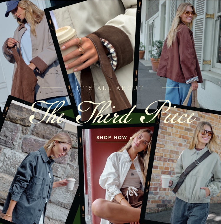 The third piece. Click to shop.