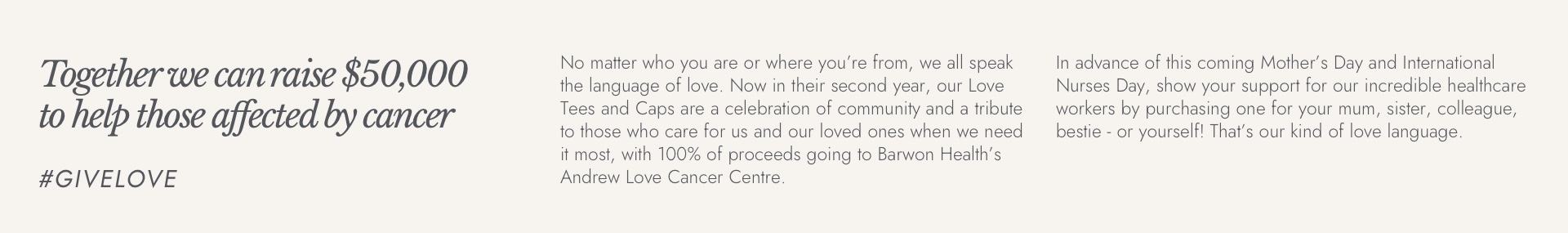 Together we can raise $50,000 for those affected by cancer.