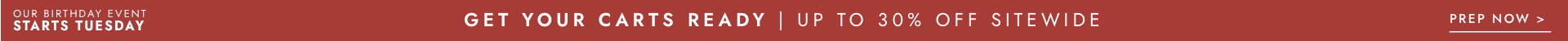 Our Birthday event starts this Tuesday.