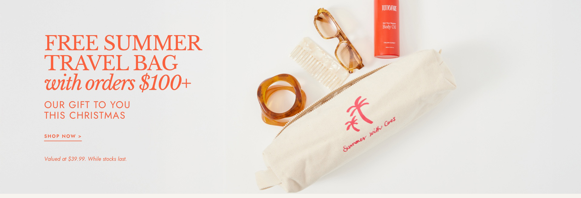 Free gift for you with orders over $100. Click to shop.