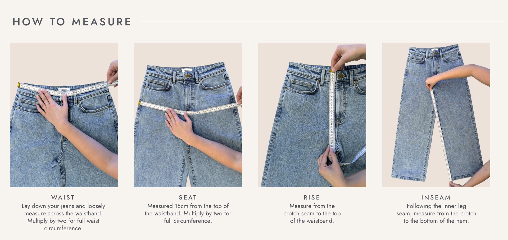 How to measure, for the perfect jean fit.