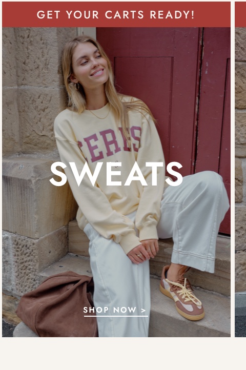 Click to shop sweats now.