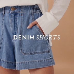 Denim shorts. Click to shop.