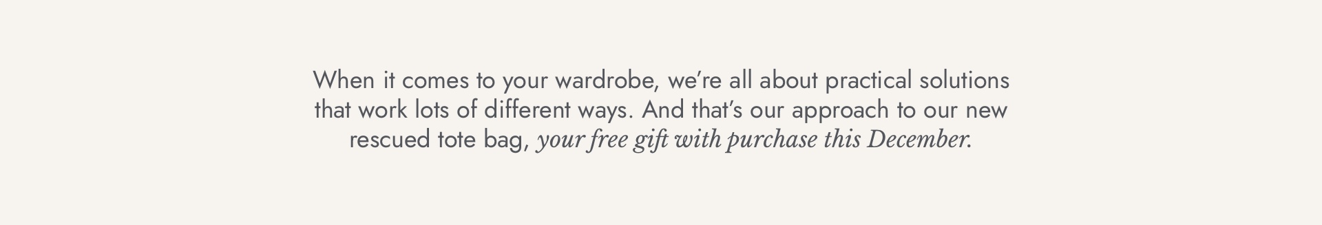 How to use your free tote.