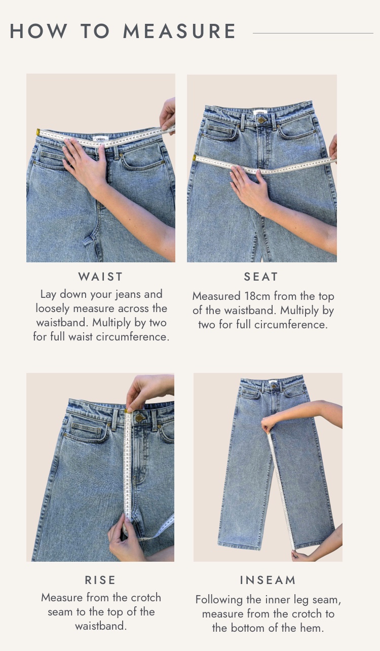 How to measure, for the perfect jean fit.