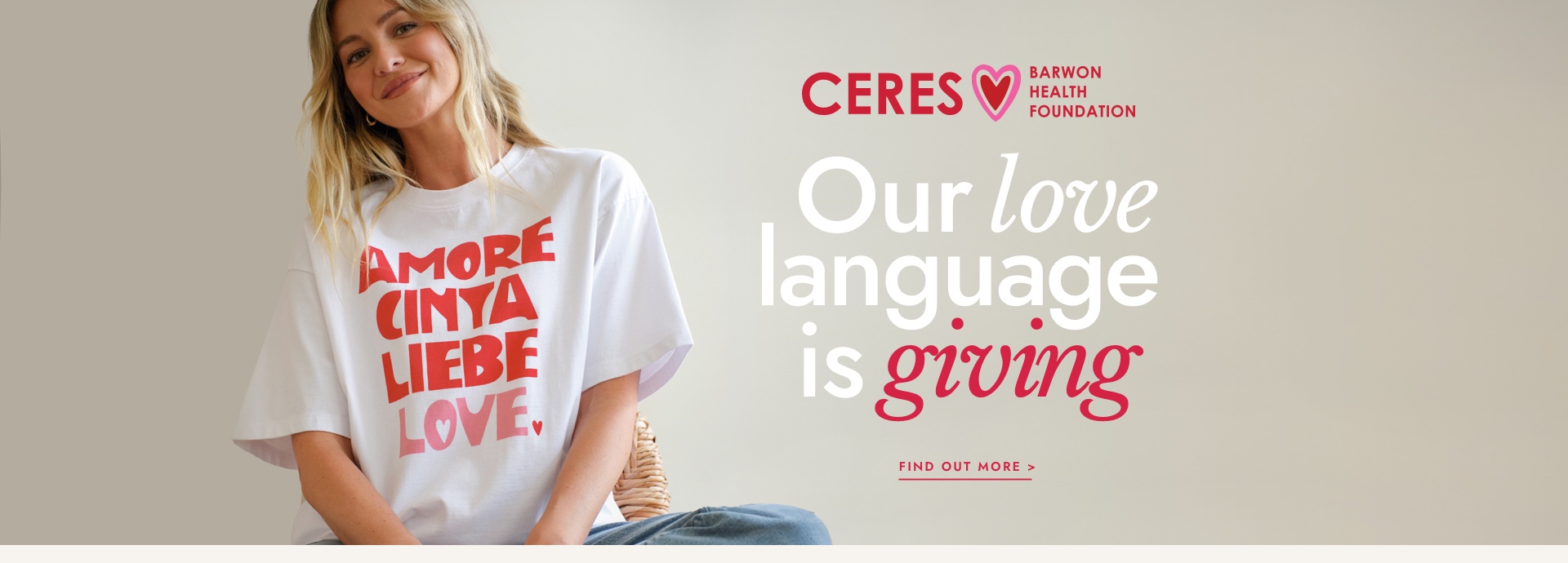 Our love language is giving. Click to shop.