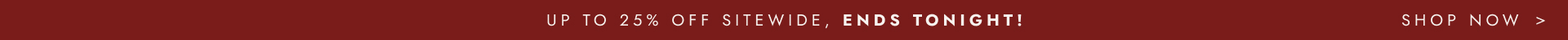 Up to 25% off sitewide is on now.